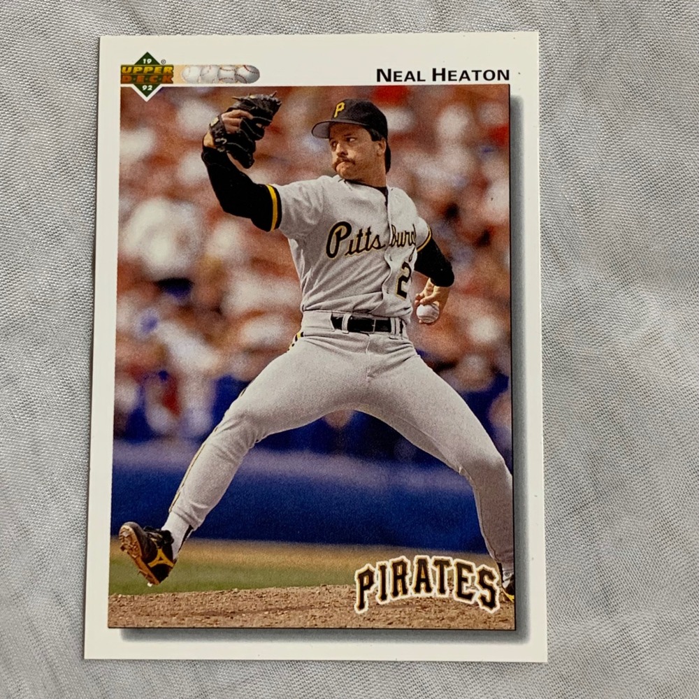 1992 Upper Deck Neal Heaton Pittsburgh Pirates Baseball Card 417 Pitcher